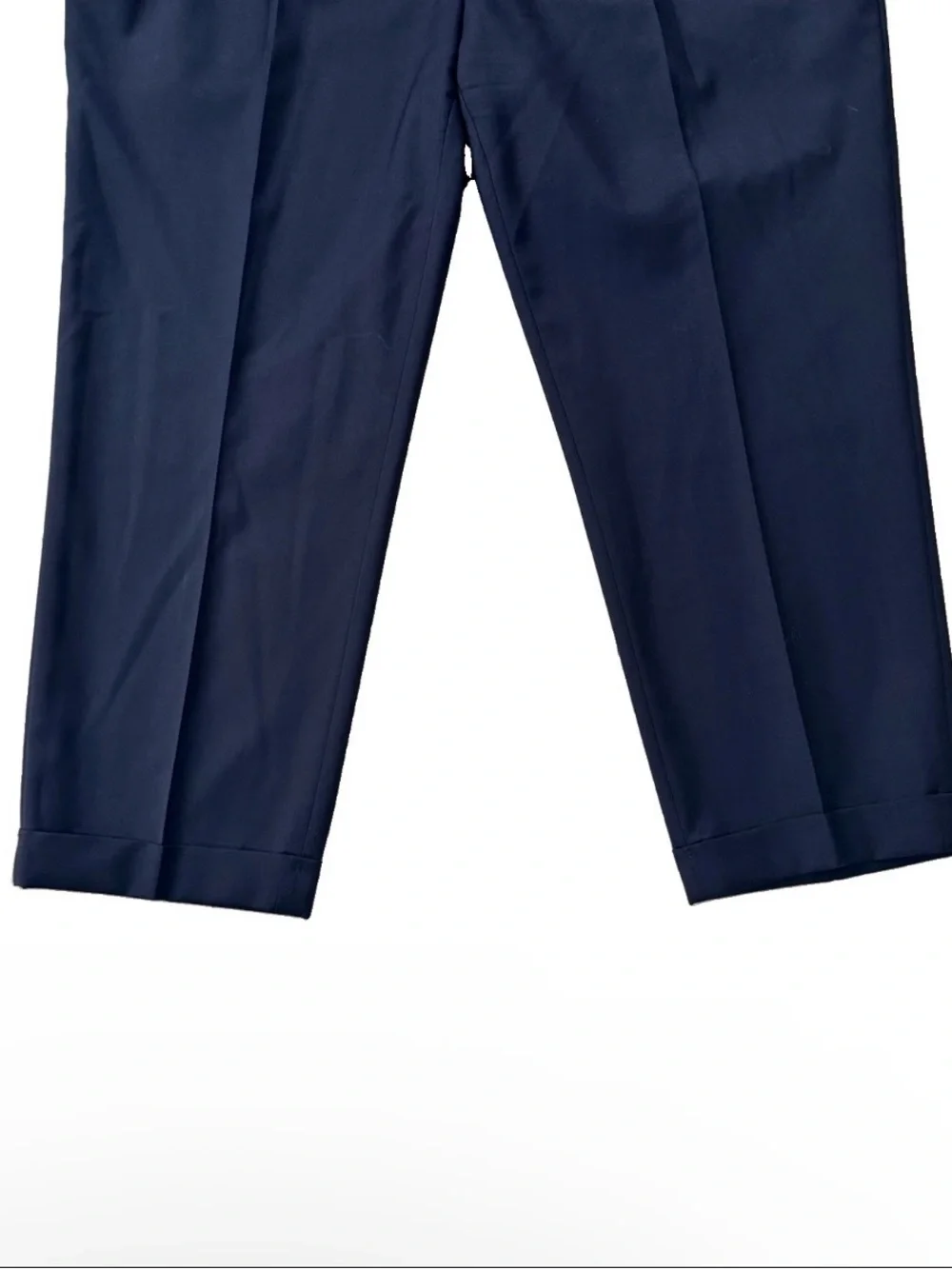 Lauren Ralph Lauren Dress Pants 42x32 Fits 42x27 Navy Blue High Performance Wool